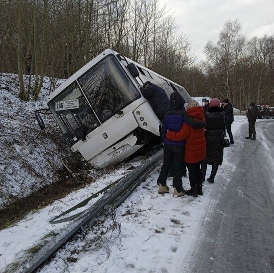 Место ДТП | Фото: пассажирка автобуса Татьяна