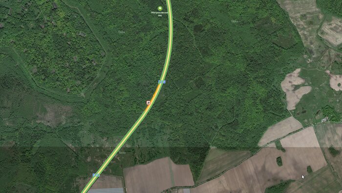 На Приморском кольце бензовоз столкнулся с легковушкой (видео) - Новости Калининграда | Скриншот "Яндекс.Карты"