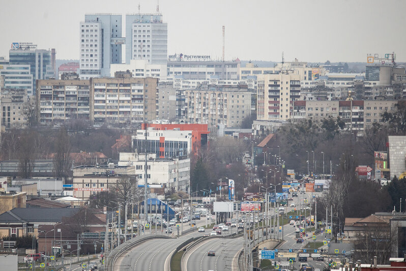 Вид на Калининград со строящегося бизнес-центра — самого высокого в городе - Новости Калининграда | Фото: Александр Подгорчук / «Клопс»