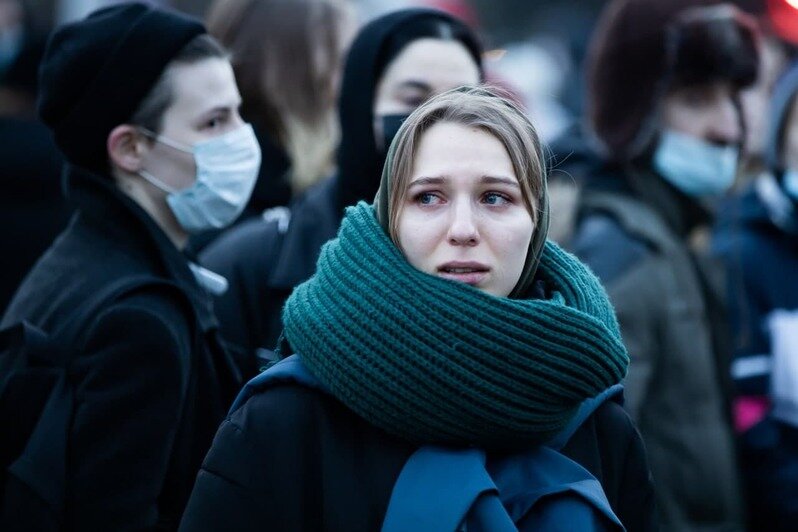 В Калининграде прошла несанкционированная акция против спецоперации РФ на Украине (фоторепортаж) - Новости Калининграда | Фото: Александр Подгорчук / «Клопс»