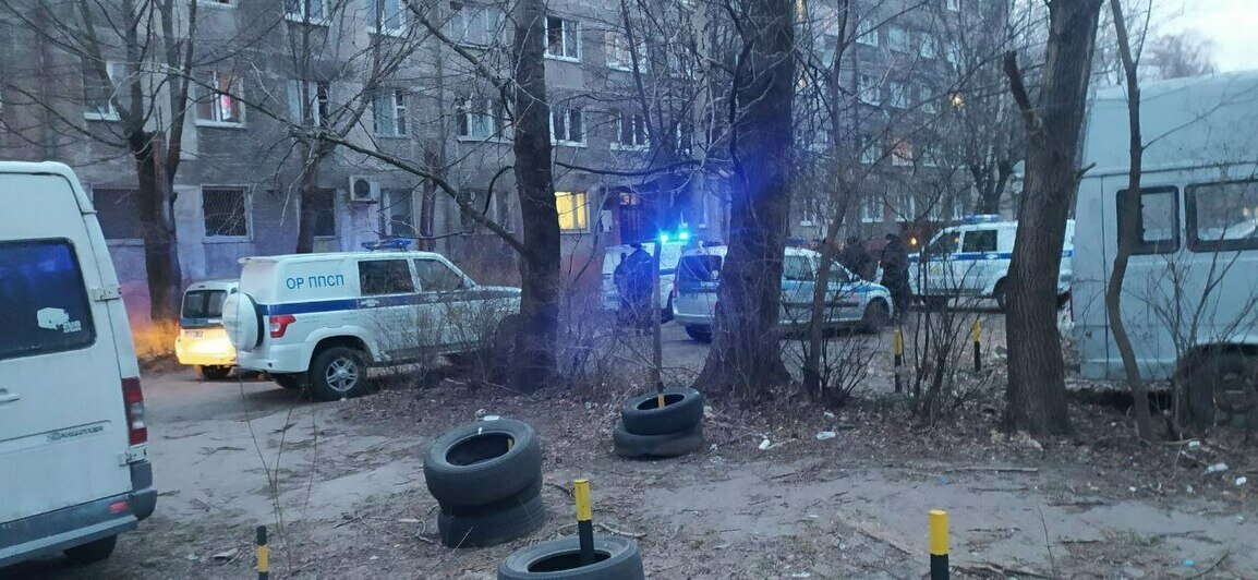 Машины полиции на ул. Звёздной  | Фото: Александр Пищик