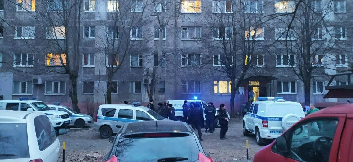 Машины полиции на ул. Звёздной  | Фото: Александр Пищик