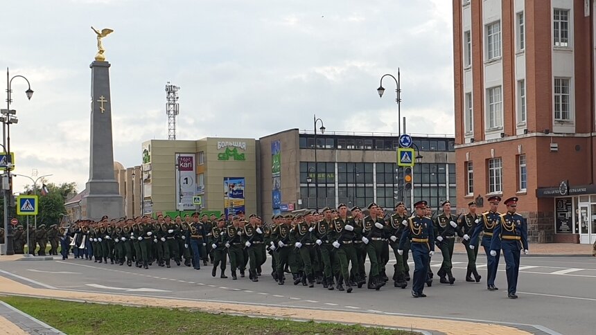 В Гусеве началась подготовка к параду Победы - Новости Калининграда | Фото: пресс-служба ЗВО по Балтфлоту