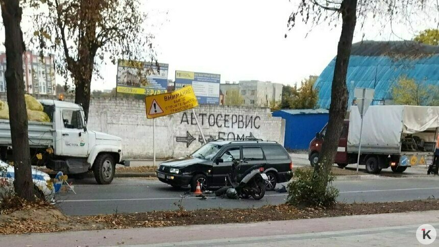 На открывшейся после ремонта улице Павлика Морозова произошло первое ДТП с пострадавшим - Новости Калининграда | Фото очевидца