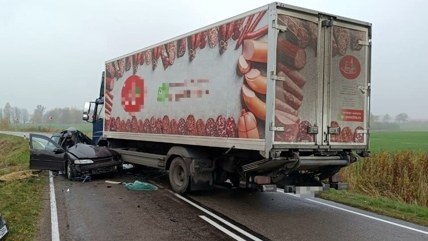 Под Правдинском водитель Opel врезалась в грузовик и погибла - Новости Калининграда | Фото: ГИБДД Калининградской области