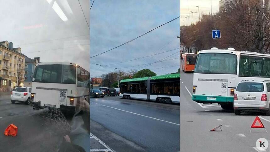 Часть улицы Калининграда встала пробках из-за ДТП и поломки двух автобусов   - Новости Калининграда | Фото Михаила Лаврускайтиса