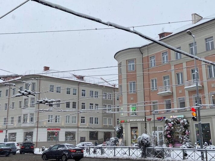 Как выглядят обновлённые дома исторического района Калининграда во время снегопада (фото) - Новости Калининграда | Фото: фонд капитального ремонта Калининградской области