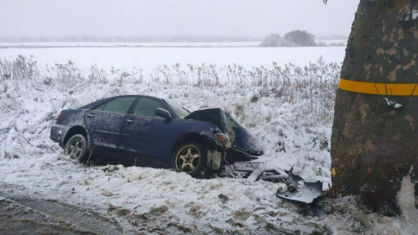На высокой скорости по снежному асфальту: подробности ДТП под Люблино, где пострадали две женщины и школьница - Новости Калининграда | Фото: пресс-служба регионального УМВД