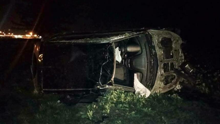 Неслась на высокой скорости: под Гвардейском легковушка вылетела с трассы - Новости Калининграда | Фото: пресс-служба регионального УМВД