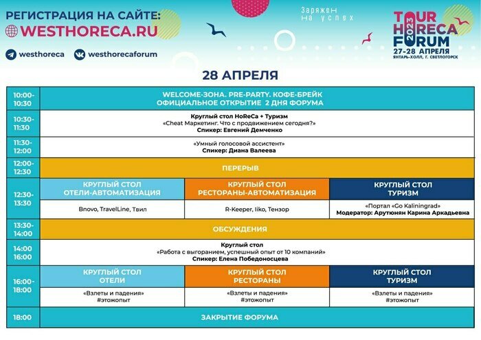 Что ждёт вас на Tour HoReCa Forum - Новости Калининграда