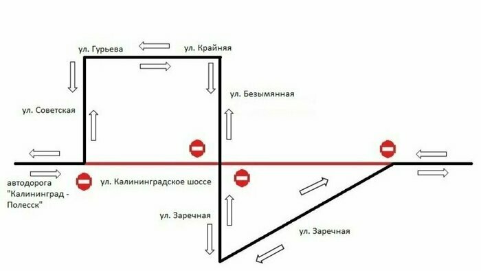 Калининградцам рассказали, какие областные дороги перекроют 9 мая (схемы объезда) - Новости Калининграда