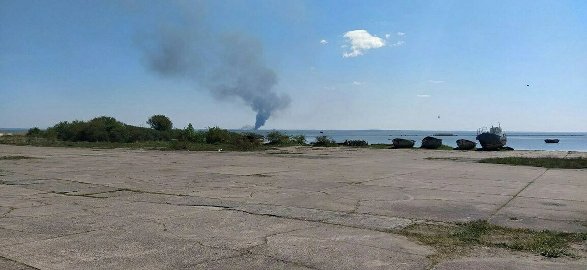 Балтийск накрыло пеплом из-за пожара в районе Бальги (фото) - Новости Калининграда | Фото: телеграм-канал «Погода и метеоявления Калининградской области»