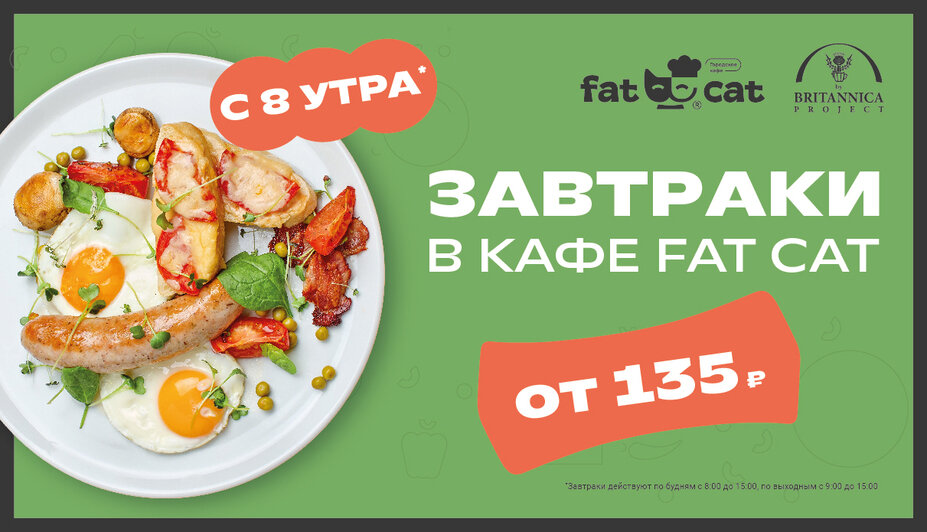 Завтраки на летней веранде в кафе Fat Cat от Britannica Project: победители премии «Лучшее кафе в Центральном районе» - Новости Калининграда