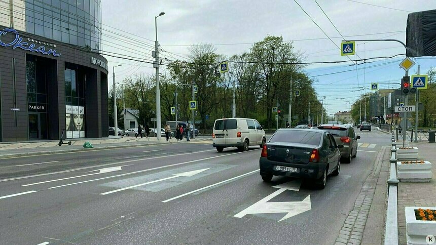 Эксперты придумали, как разгрузить перекрёсток Гвардейского и Театральной (схема) - Новости Калининграда | Фото: Александр Подгорчук / Архив «Клопс»