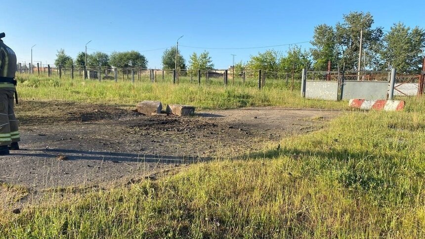 Место падения БПЛА. | Фото: страница губернатора Московской области в «ВКонтакте» 