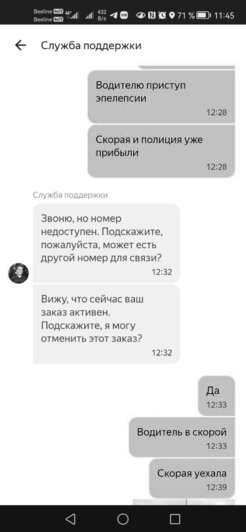 Бился в судорогах: на трассе под Калининградом пассажир чудом остановил мчавшееся такси с шофёром-эпилептиком (обновлено) - Новости Калининграда | Скриншоты переписки Алексея со службой поддержки такси