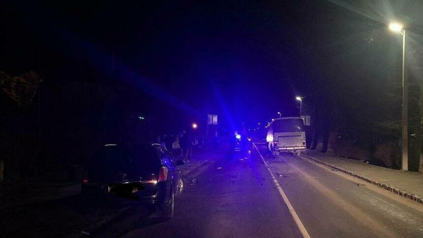 В Полесске Opel выехал на встречку и врезался в автобус  - Новости Калининграда | Фото: пресс-служба региональной ГИБДД