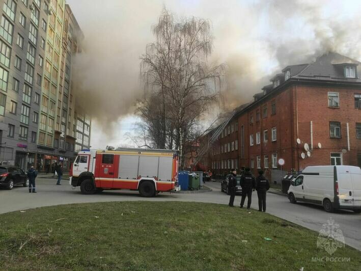 Эвакуировали 15 человек, один погиб: появились подробности пожара в жилом доме на Артиллерийской (фото)  - Новости Калининграда | Фото: пресс-служба МЧС региона