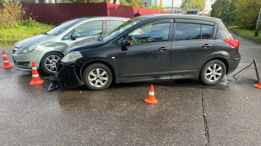 В Калининграде водитель легковушки не уступила дорогу и врезалась в другую машину - Новости Калининграда | Фото: пресс-служба регионального УМВД