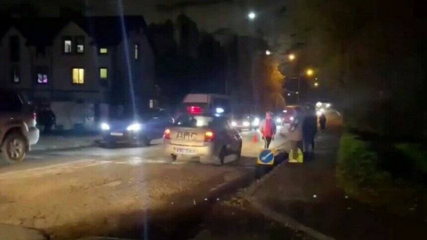 Место ДТП | Скриншот видеозаписи ГИБДД по Калининградской области 