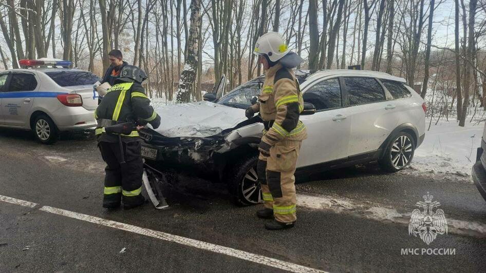 На балтийском шоссе лоб в лоб столкнулись два автомобиля, среди пострадавших — двухлетняя девочка (фото)  - Новости Калининграда | Фото: Управление МЧС по Калининградской области