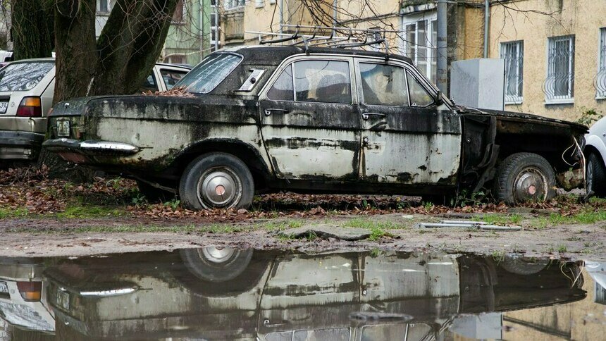 Избавились от «брошенок»: в Калининграде утилизировали партию автохлама  - Новости Калининграда | Фото: архив «Клопс»