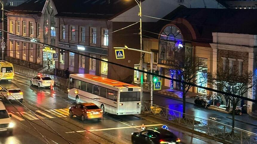 На Черняховского автобус сбил пешехода     - Новости Калининграда | Фото: пресс-служба региональной ГИБДД