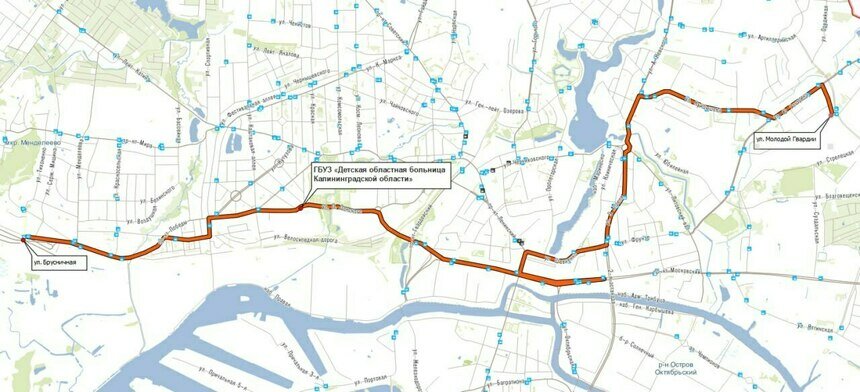 Собирают мнения калининградцев: в мэрии хотят возродить маршрутку от Девау до «Бруснички» - Новости Калининграда | Схема: администрация Калининграда