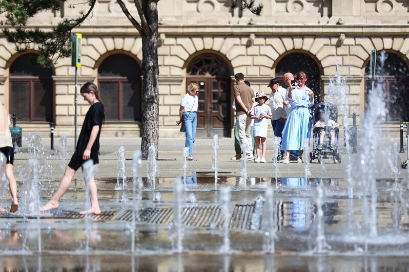 На площадях и в скверах Калининграда включили фонтаны (фоторепортаж)    - Новости Калининграда | Фото: Александр Подгорчук / «Клопс»