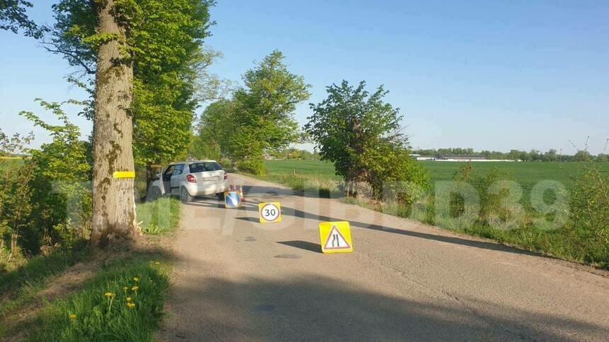 Под Гурьевском машина врезалась в придорожное дерево, пострадали два человека  - Новости Калининграда | Фото: пресс-служба УМВД по Калининградской области