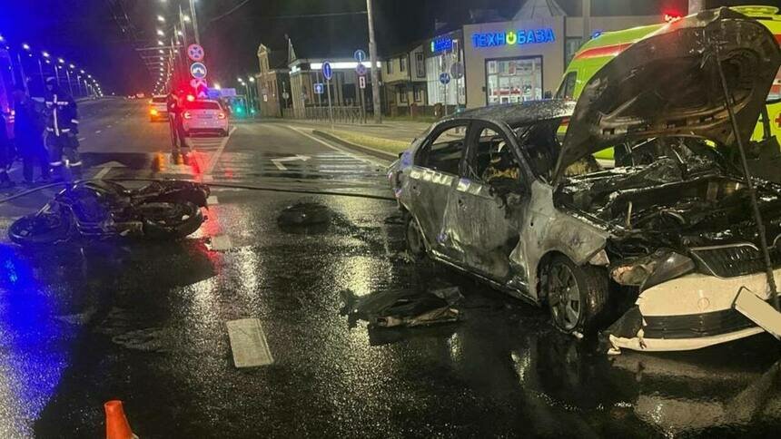 Место ДТП | Фото: ГИБДД по Калининградской области 