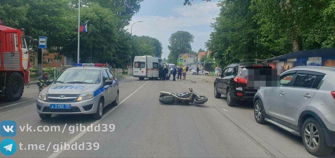 В Балтийске мотоциклист сбил пешехода: мужчина скончался, на Ленина ограничили движение транспорта  - Новости Калининграда | Фото: пресс-служба УМВД по Калининградской области