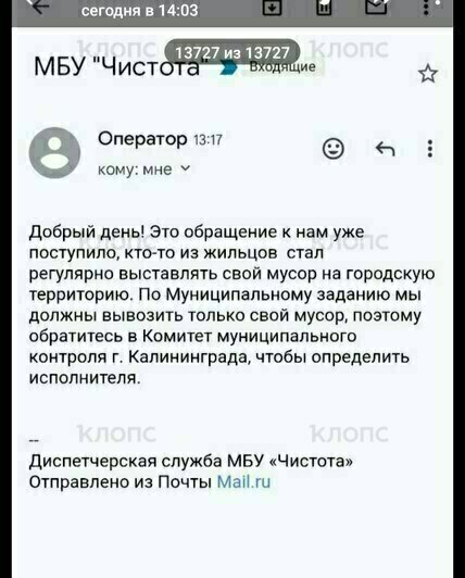 Тайна зелёных мешков: в «Чистоте» объяснили, почему вынуждены делить уличный мусор на «свой» и чужой - Новости Калининграда | Фото: Очевидцы