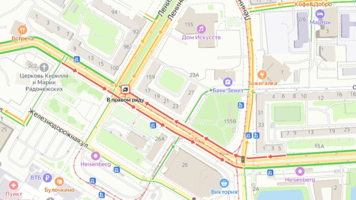 На проспекте Калинина большегруз протаранил столб (фото) - Новости Калининграда | Скриншот сервиса «Яндекс. Карты»