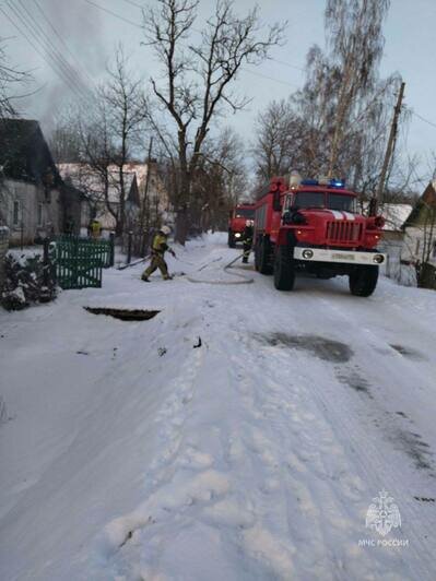 В Правдинском районе из горящего дома спасли 4 человек и собаку - Новости Калининграда | Фото: пресс-служба МЧС по Калининградской области