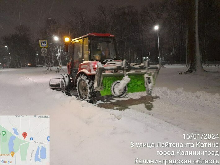 547 дворников на 5 утра: калининградские власти рассказали, как боролись с метелью минувшей ночью - Новости Калининграда | Фото: пресс-служба администрации Калининграда