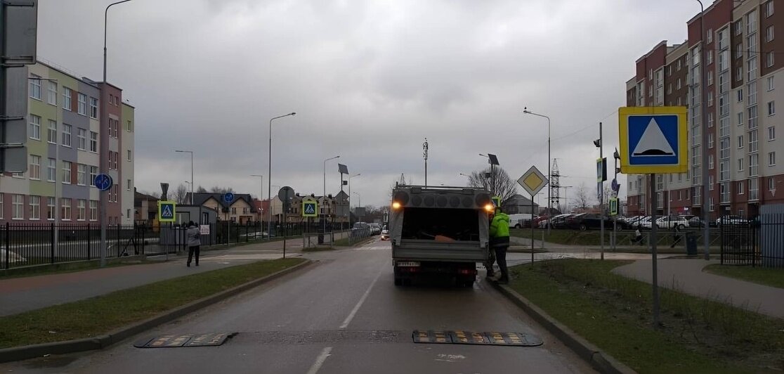 В Калининграде приступили к восстановлению пешеходных переходов (фото)    - Новости Калининграда | Фото: МКУ «Городское дорожное строительство и ремонт»