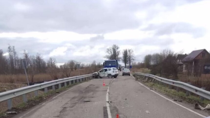 Водитель отвлёкся от управления: под Нестеровом легковушка врезалась в грузовик - Новости Калининграда | Фото: пресс-служба УМВД по Калининградской области