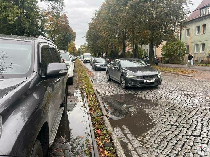 Одни едут против шерсти, другие — под кирпич: что творится на дорогах Центрального района после закрытия Радищева (фото, видео) - Новости Калининграда | Фото: «Клопс»