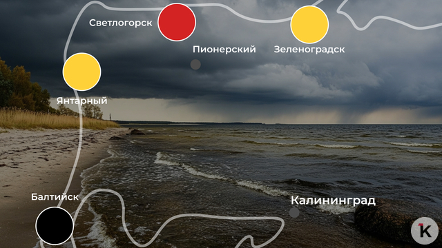«У нас погоды нет»: ситуация на калининградском побережье 9 июля