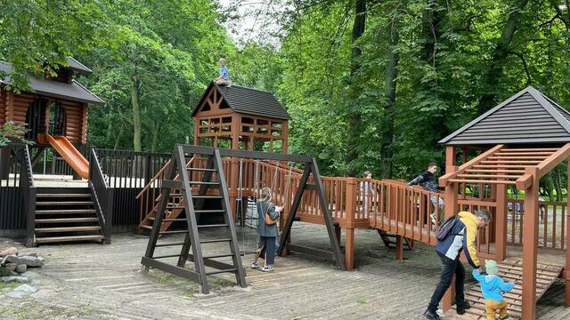 В Зеленоградске заменили детскую площадку с деревянными котами, словно вышедшими из ужастика (фото)  