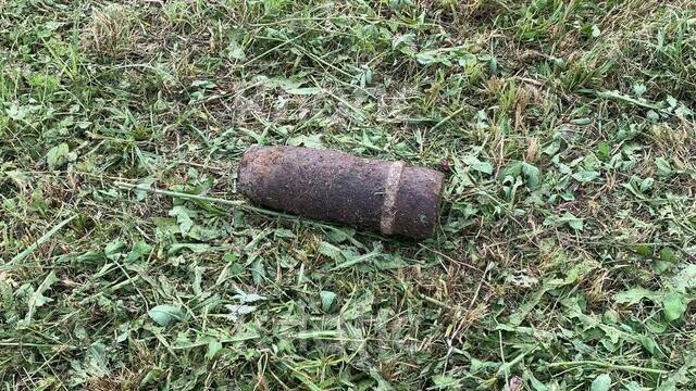 Покосили траву, а там сюрприз: калининградец нашёл во дворе своего дома снаряд (фото) 