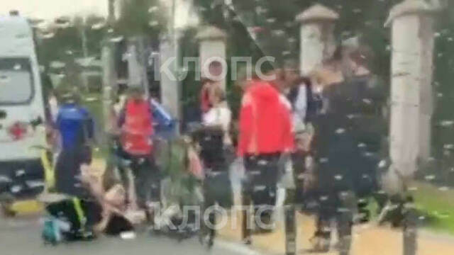 В Зеленоградске 27-летний участник велопробега врезался в столб и в кровь разбил лицо (видео) 