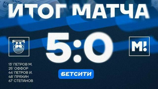 Забили почти все игроки. ФК «Балтика» победил в матче против медийной команды «Матч ТВ» со счётом 5:0