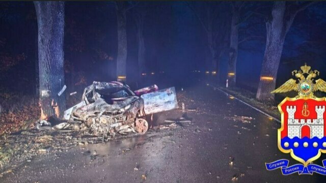 От удара машина загорелась. В Правдинском районе ночью произошло смертельное ДТП