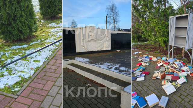 В посёлке под Гурьевском вандал разгромил мемориальный комплекс, посвящённый памяти советских солдат (фото)  