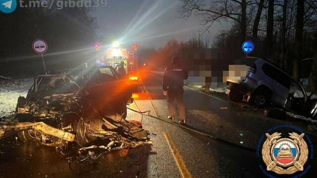 В Неманском районе столкнулись два автомобиля, погиб водитель одного из них