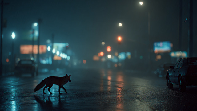 В Калининграде лиса в полночь пришла к школе (видео)  