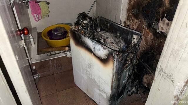  В Гурьевске неудачная стирка обернулась пожаром