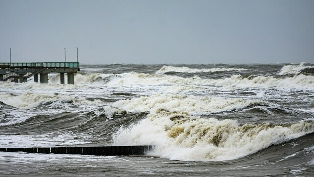 Шторм предновогодний, Зеленоградск